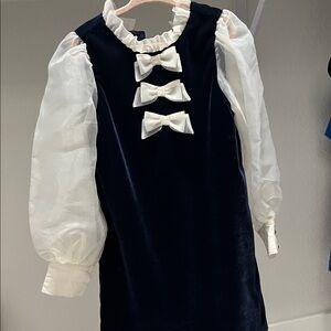Janie and Jack Navy and White Formal Dress